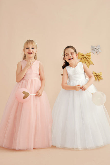 Robe Cérémonie Enfant Rose Douce - gallery 4