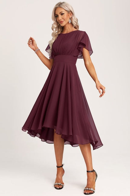 Robe Cérémonie Col Rond Volantée - gallery 1