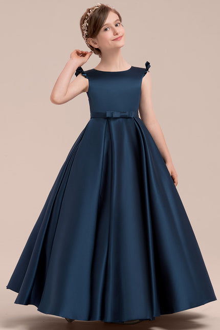 Robe Cérémonie Satinée Grise