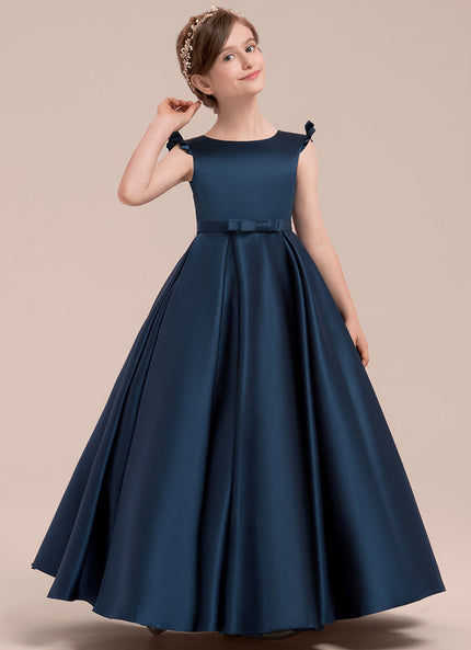Robe Cérémonie Satinée Grise
