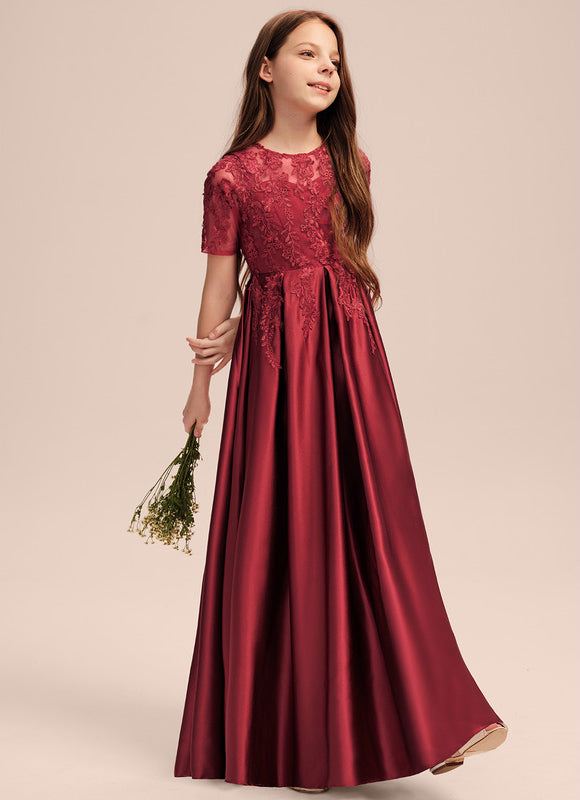 Robe Cérémonie Satinée Bordeau - gallery 3