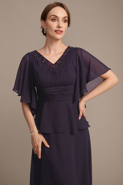 Robe Cérémonie Violette Fluide - gallery 1