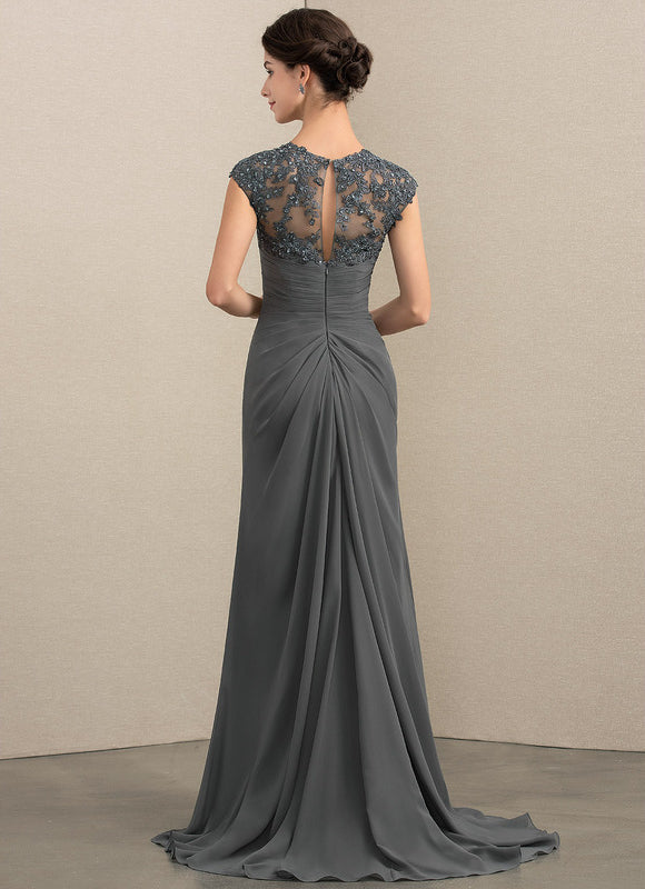 Robe Cérémonie Élégance Grise Satinée - gallery 1