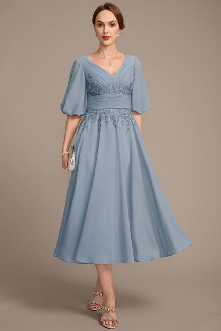 Robe Ceremonie Bleu Femme