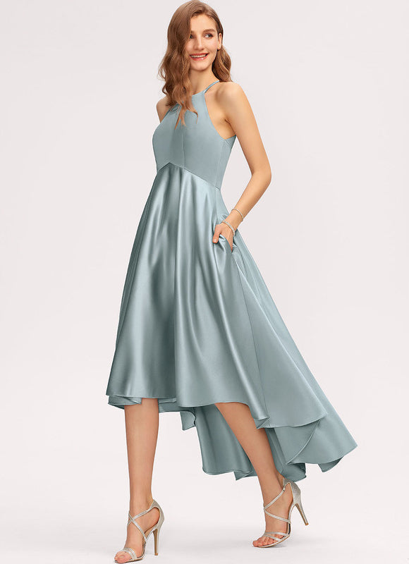 Robe Cérémonie Satinée Céleste - gallery 3