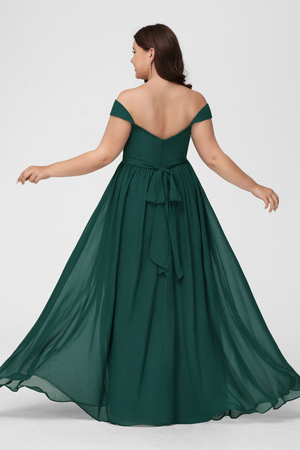 Robe Cérémonie Mousseline Vert Profond - gallery 9