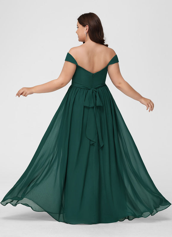 Robe Cérémonie Mousseline Vert Profond - gallery 9