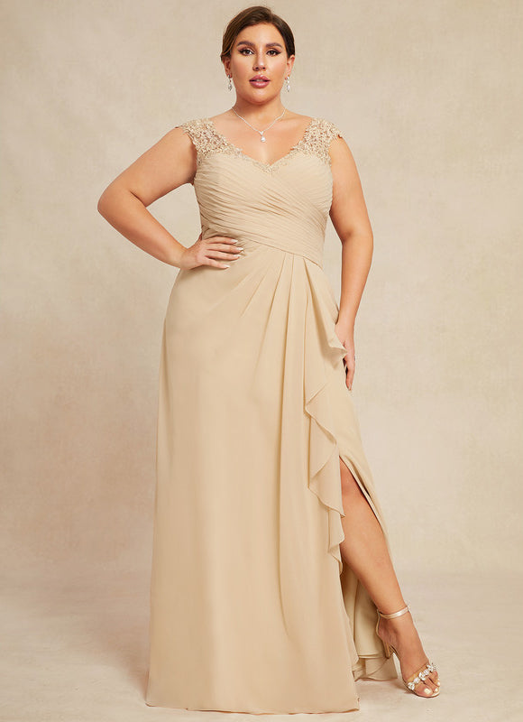 Robe Cérémonie Gris Souris Dentelle Élégante - gallery 4