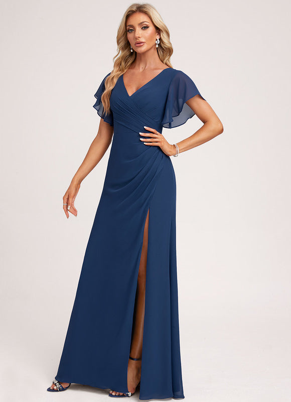 Robe Cérémonie Longue Volants Rose - gallery 2