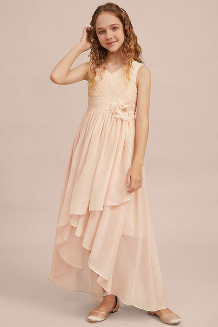 Robe Cérémonie Asymétrique Fleurie - gallery 1