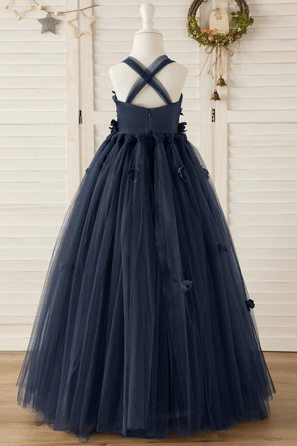 Robe Cérémonie Tulle Marine - gallery 1