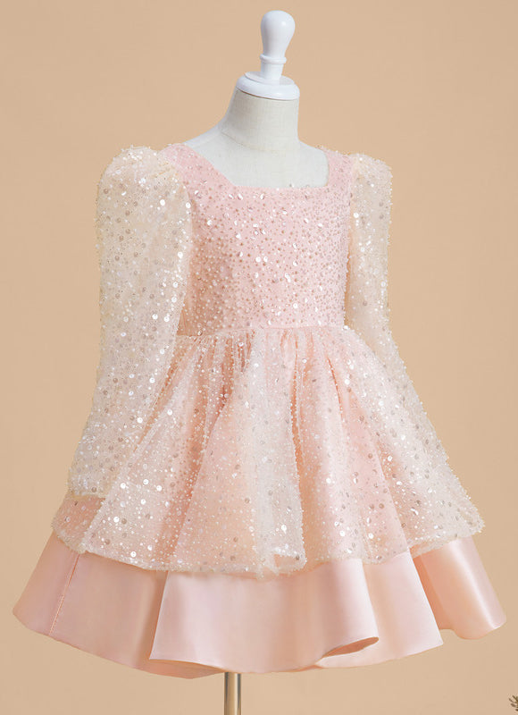 Robe Cérémonie Pailletée Rose - gallery 1