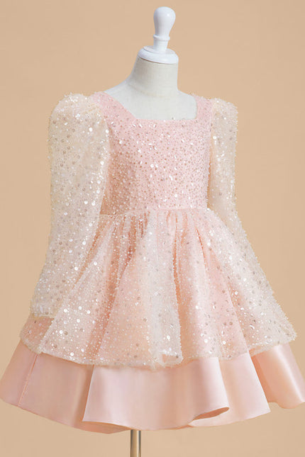 Robe Cérémonie Pailletée Rose - gallery 1