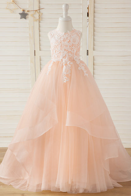 Robe Cérémonie Tulle Pêche