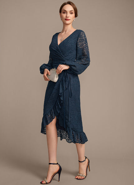 Robe Cérémonie Dentelle Marine Élégante