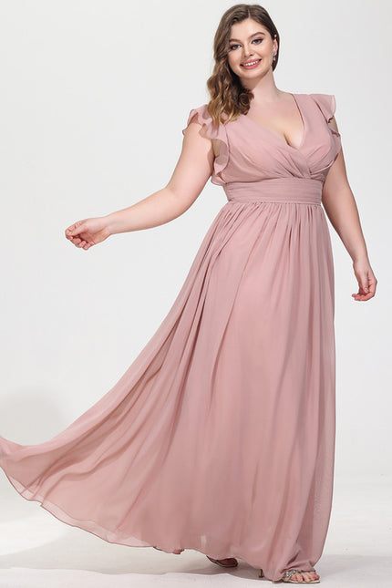 Robe Cérémonie Longue Volants Rose - gallery 7