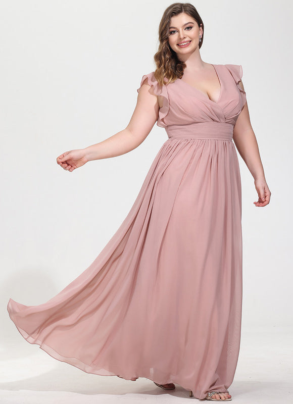 Robe Cérémonie Longue Volants Rose - gallery 7