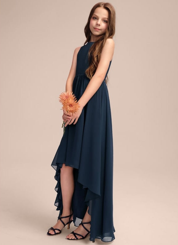 Robe Cérémonie Mousseline Marine - gallery 3
