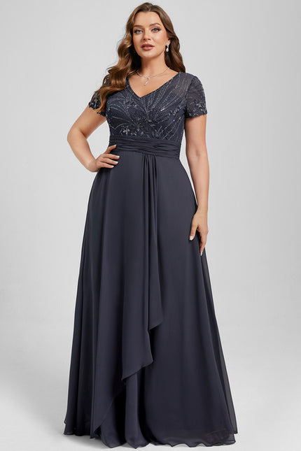 Robe Cérémonie Vaporeuse Marine Élégante - gallery 8