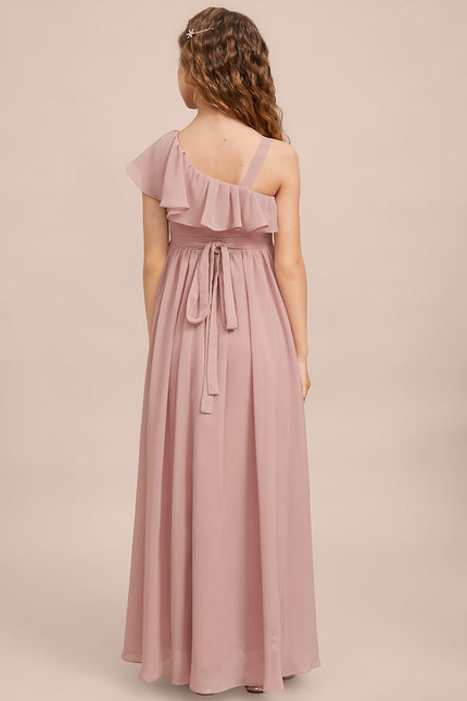 Robe Cérémonie Asymétrique Rose Doux - gallery 6