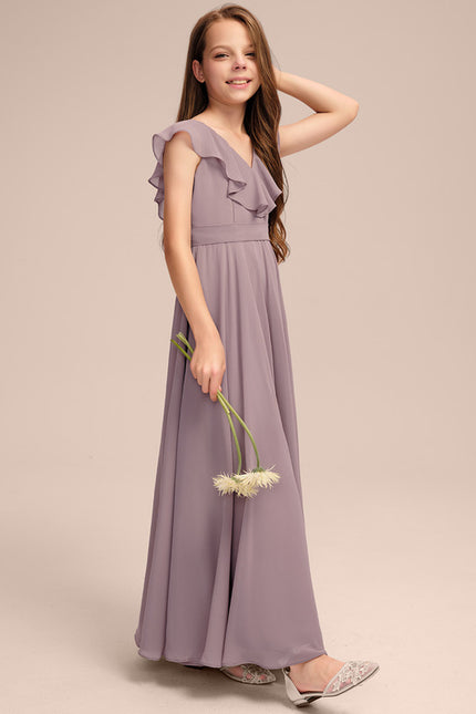 Robe Cérémonie Mousseline Bleu Pastel - gallery 4