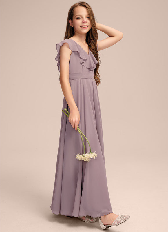 Robe Cérémonie Mousseline Bleu Pastel - gallery 4