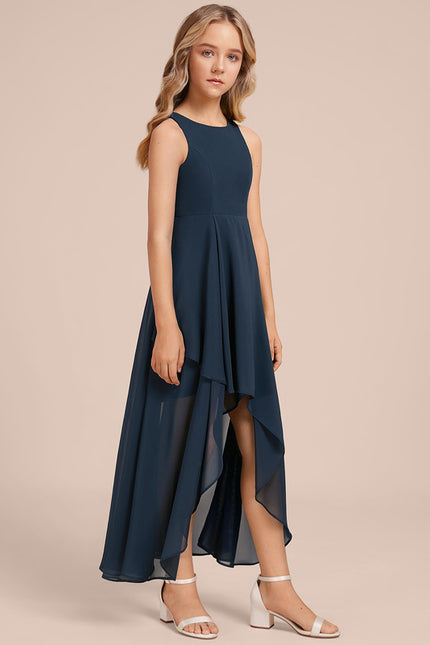 Robe Cérémonie Mousseline Marine - gallery 1