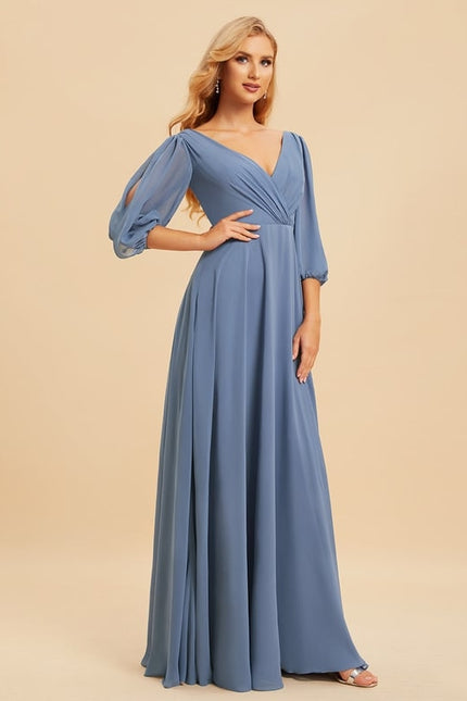 Robe Cérémonie Longue Volants Rose - gallery 2