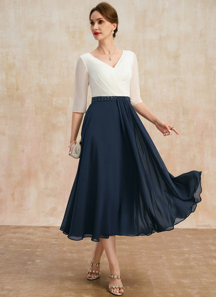 Robe Cérémonie Vaporeuse Bicolore Élégante