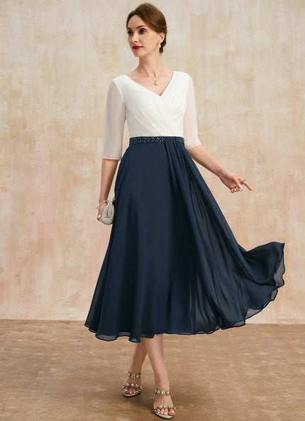 Robe Cérémonie Vaporeuse Bicolore Élégante