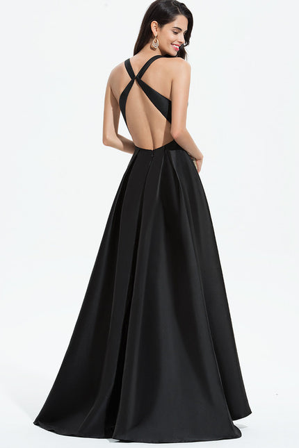 Robe Cérémonie Longue Florale Satinée - gallery 4