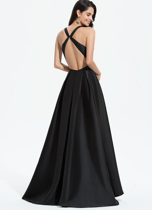 Robe Cérémonie Longue Florale Satinée - gallery 4