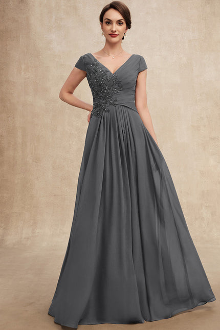 Robe Cérémonie Gris Perle Élégante - gallery 1