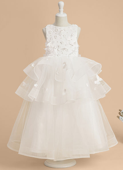 Robe Cérémonie Nuptiale Enfant Satinée