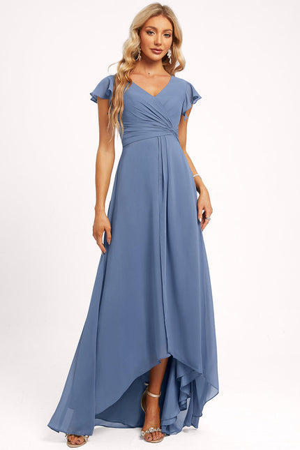Robe Cérémonie Fluide Marine Élégante
