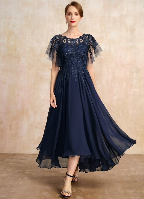 Robe Cérémonie En Dentelle Marine
