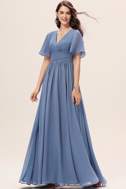 Robe Cérémonie Longue Volants Rose