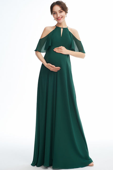 Robe Cérémonie Émeraude Flottante