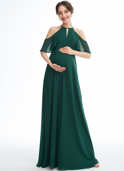 Robe Cérémonie Émeraude Flottante