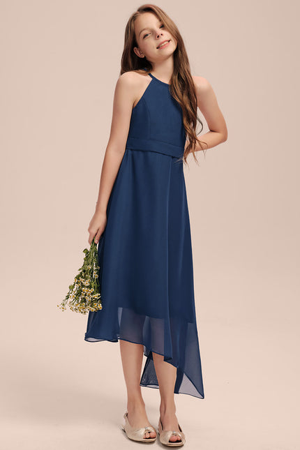 Robe Cérémonie Asymétrique Azur