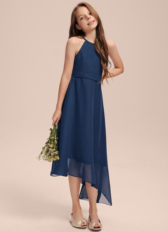 Robe Cérémonie Asymétrique Azur