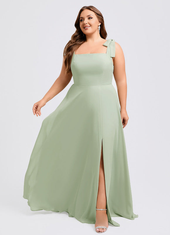 Robe Cérémonie Mousseline Verte - gallery 5