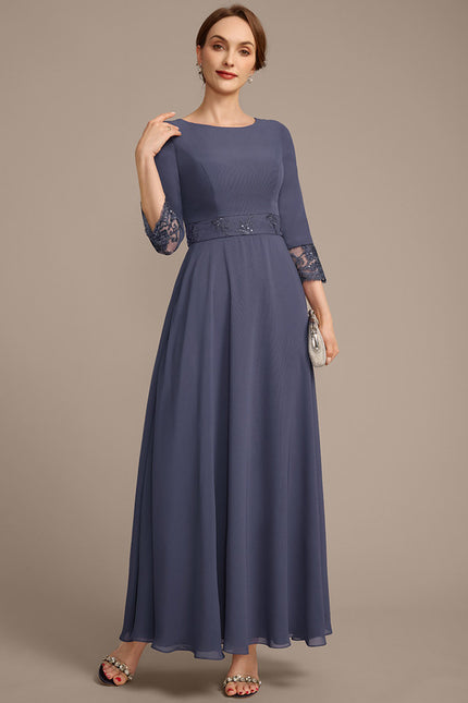 Robe Cérémonie Longue Élégante Bleu - gallery 2